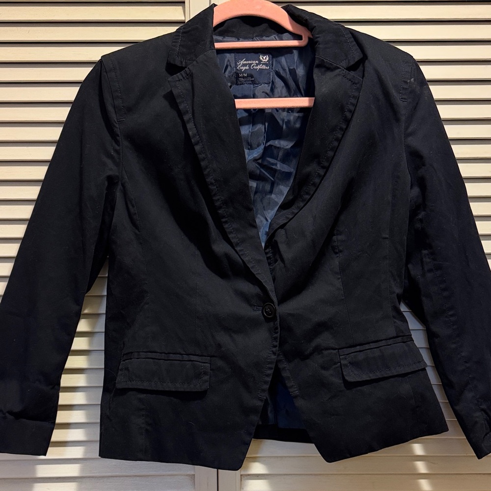 American Eagle Navy Blue Blazer ~ Medium